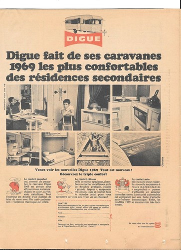 Publicité 1969 caravanes - publicité,
