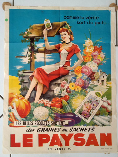 Affiche originale ancienne - , "le