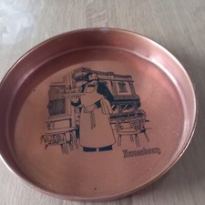 Ancien plateau en cuivre bière Kronenbourg