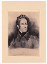 Portrait Alphonse Marie Louis de Prat de Lamartine Mâcon Écrivain Georges Gorvel