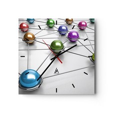 Horloge murale en verre