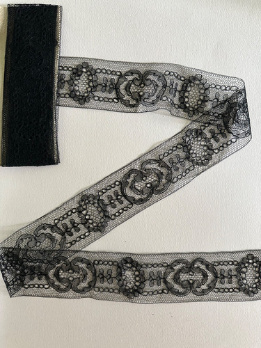 Antique black lace - , on