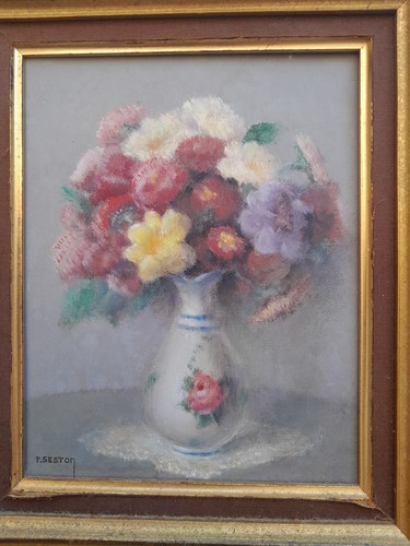 Peinture ancienne bouquet - , de