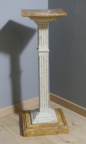 Colonne sellette bois peint - sellette, en