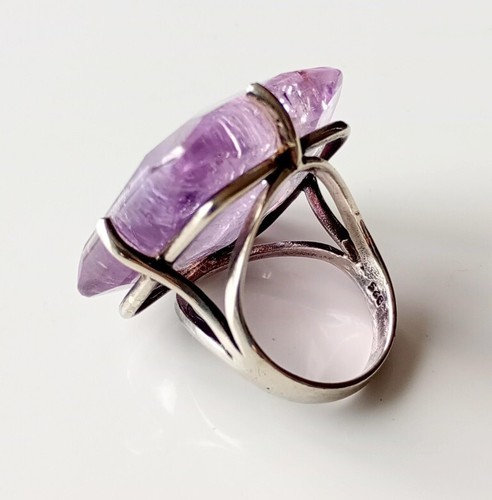 Bague améthyste faceté - bague, en
