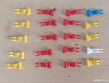 Lot of 20 Middle Ages Lego Castle Flags Accessories Red Yellow Blue White FLAG