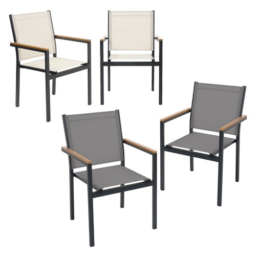 Lot chaises jardin en - 2/4/6,