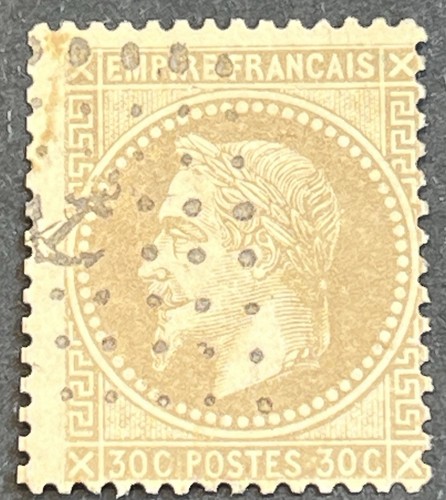 Timbre classique 30c brun