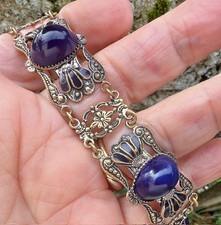 Bracelet panneaux argenté