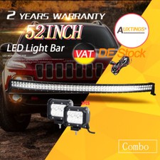 52'' 300W courbe Barre LED Rampe Light bar phare de travail SUV ATV +2pcs 18W