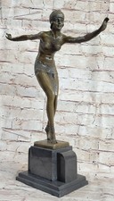 XL Bronze Art Déco Statue par Chiparus - Égyptien Danseuse Figurine Art Solde