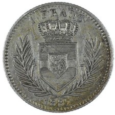 Congo belge Un franc 1887