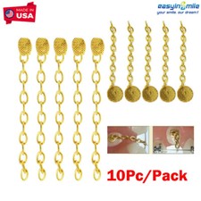 10Pcs Dental Ortho Traction Chains Round /Rectangular Button Chains Gold Plated