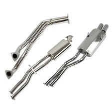 Inox Système D'Échappement 2-Flutig 76mm pour BMW E36 320i 325i M50 M52