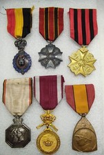 BELGIQUE : LOT 6 MEDAILLES