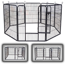 zoomundo Parc Enclos Pour Chiot Animaux Exterieur Chiots Chiens 8 Panneaux Porte