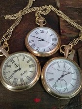 vintage en laiton lot de 3 montres de poche à gousset elgin ancienne montre...