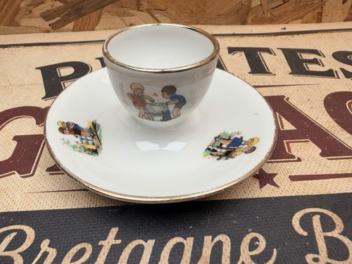 Coquetier ancien enfant - coquetier,