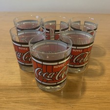 Lot Of Six Vintage Coca-Cola Collector Glasses Ref N