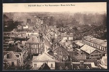 Old postcard Rugles, panoramic view, Route de la Barre 
