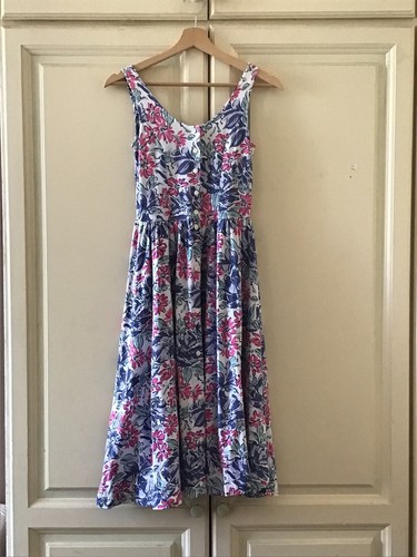 Robe midi vintage laura ashley - midi,