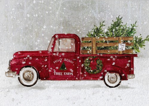 Cute red truck with fresh - cute!, cut
