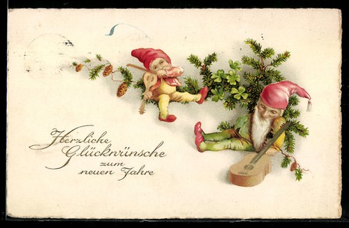 Carte postale nains avec - nains,