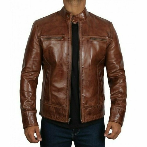 Veste cuir véritable - veste,