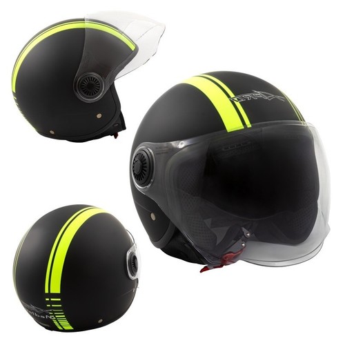 Casque moto jet visière - jet, noir