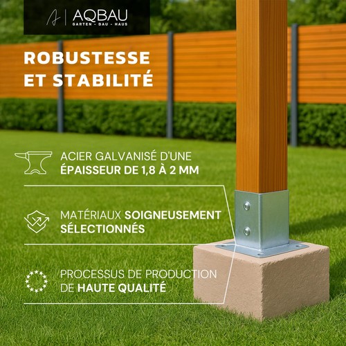 Aqbau support poteau - de,
