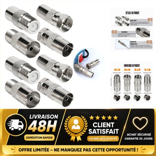 Connecteurs antenne tv - 8,