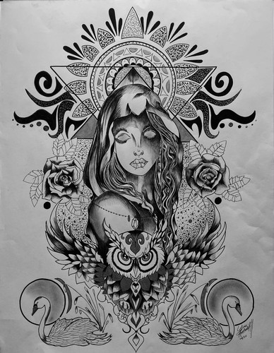 Tableau vierge le hibou - vierge,