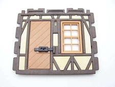 PLAYMOBIL (L3148) MIDDLE AGE - Dove Wall Door & Window 3447 3448 Yellow