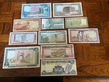 11 different Lebanon Livres banknotes