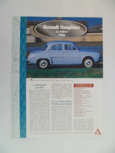 Carte fiche auto renault - auto,