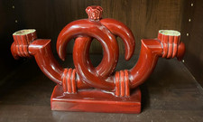 BOUGEOIR ART DECO EN CERAMIQUE