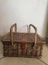 Malette En Osier / Panier À Pique-Nique Vintage / Malette vintage