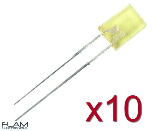 Lot 10x led rectangulaire - 10x,