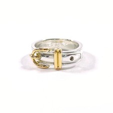 HERMES Ring Ceinture Silver925/K18 yellow gold US 5(US Size) accessory Women
