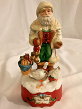 Heritage Santa Collection Pere Noel Porcelain Music Christmas Decor Jingle Bells