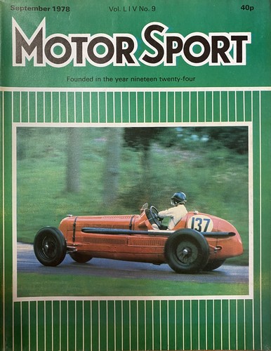 Motor sport magazine september - motor,