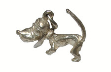 Charm Basset Hound Argent Pour