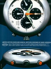 IKEPOD Magazine Print Ad Advert watch HEMIPODE Chronometer  VTG 1pg 1999