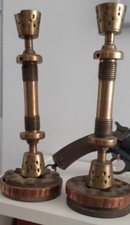 ART TRANCHÉE PAIRE BOUGEOIRS