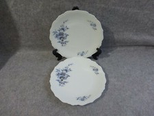 2 assiettes plates porcelaine jammet seignolles, limoges,service "liseron"