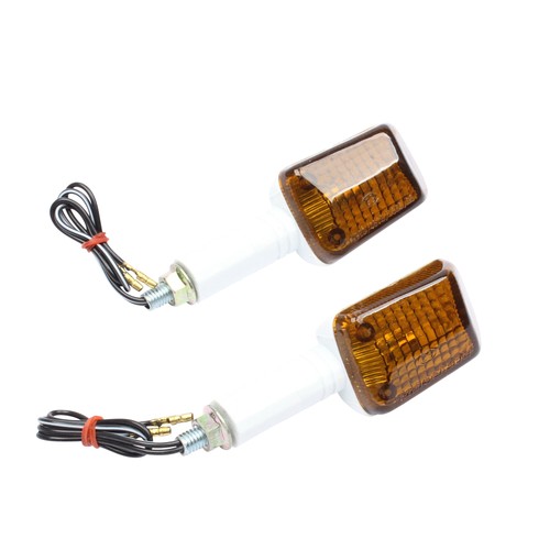Moto mini clignotant blanc - 2x,