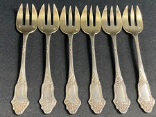 Suite of 6 Solid Silver Oyster Forks Title 1 Louis XVI Style