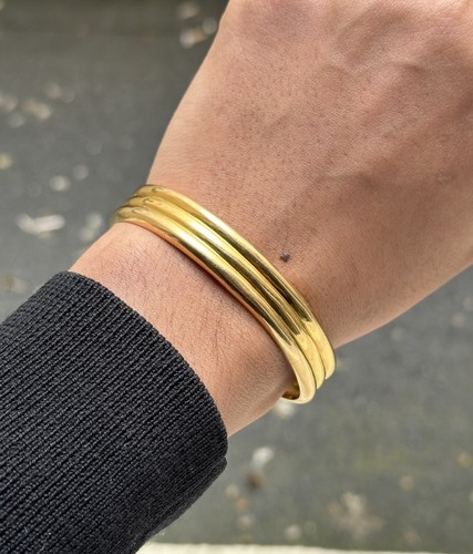 Bracelet jonc jaune - jonc, en