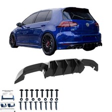 Diffuseur arrière noir brillant pour VW VOLKSWAGEN Golf 7 R phase 1 2012-2016