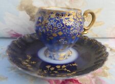 1891-1906 M.Redon LIMOGES Tasse à Moka Café porcelaine fine bon état 5,5cm bleu